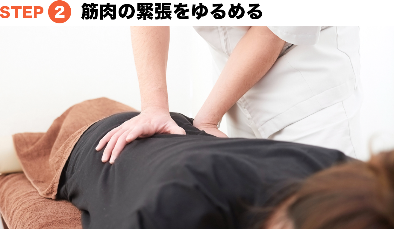 2.筋肉の緊張をゆるめる